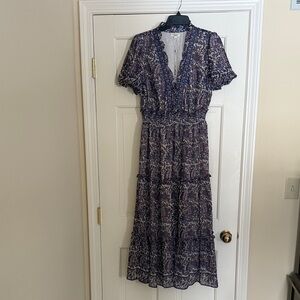 Purple Patterned Dress NWT